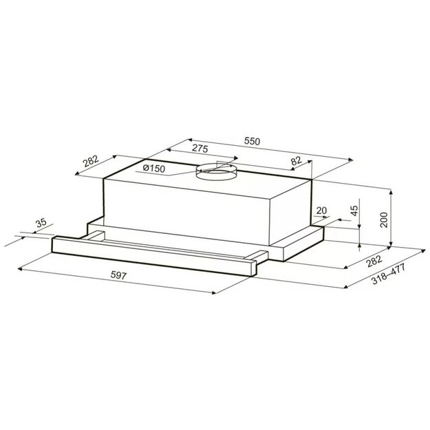 Встраиваемая вытяжка KRONA KAMILLA T SENSOR MAX 600 Inox (фото 16) Встраиваемая вытяжка KRONA KAMILLA T SENSOR MAX 600 Inox (preview 16)