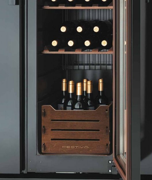 Винный шкаф Festivo 45 VLM 45VLM0576 (серый/нержавеющая сталь) (фото 4) Винный шкаф Festivo 45 VLM 45VLM0576 (серый/нержавеющая сталь) (preview 4)