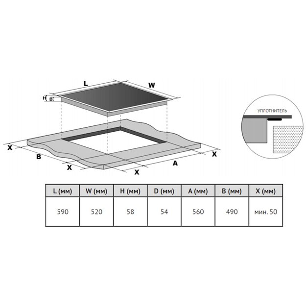 Индукционная варочная панель Korting HI 64013 B (фото 4) Индукционная варочная панель Korting HI 64013 B (preview 4)
