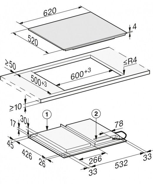 Варочная панель Miele KM 7867-1 FL (фото 4) Варочная панель Miele KM 7867-1 FL (preview 4)