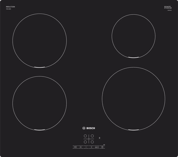 Индукционная варочная панель Bosch PIE611BB5E (фото 1) Индукционная варочная панель Bosch PIE611BB5E (preview 1)