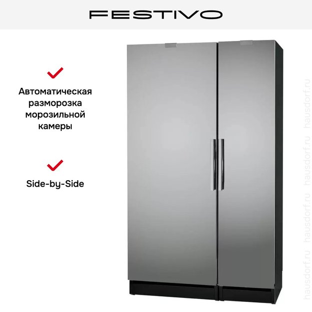 Холодильник с морозильной камерой Festivo 120 CFM 120CFM526 (черный/нержавеющая сталь) (фото 4) Холодильник с морозильной камерой Festivo 120 CFM 120CFM526 (черный/нержавеющая сталь) (preview 4)