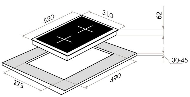 Индукционная варочная панель Maunfeld MVI31.FL2-BK (фото 12) Индукционная варочная панель Maunfeld MVI31.FL2-BK (preview 12)