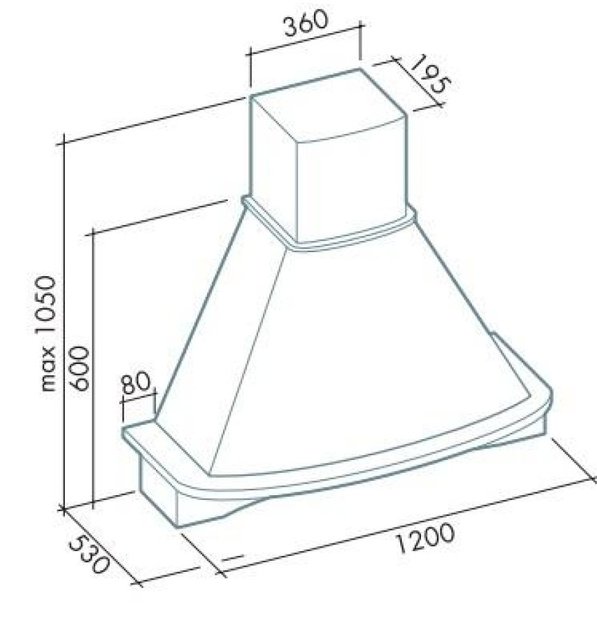 Вытяжка Falmec Mimosa 120 (600) S орех (preview 3)