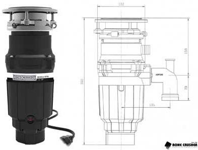 Измельчитель пищевых отходов Bone Crusher BC 610 Econom (preview 6)