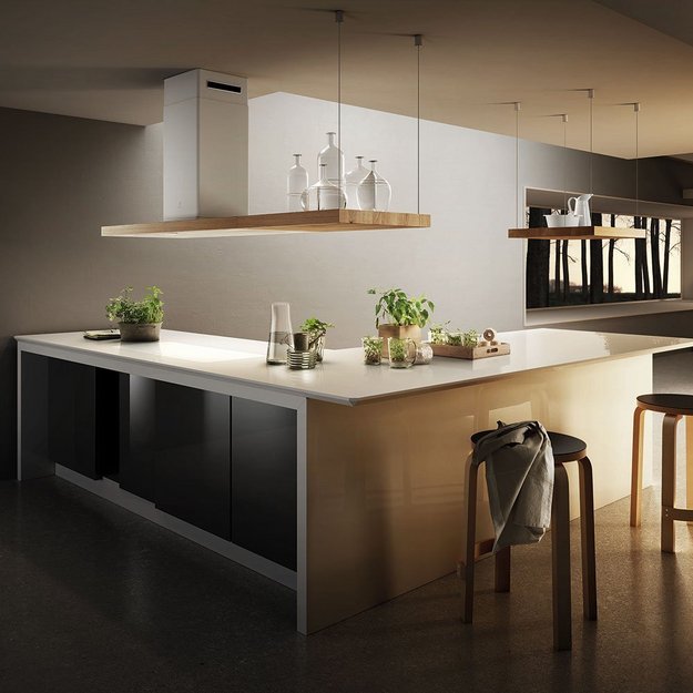 Вытяжка Elica Био Остров Белый и Дуб с аспирацией 120х53 (Bio Island WH/A/120X53 Rovere) (preview 7)