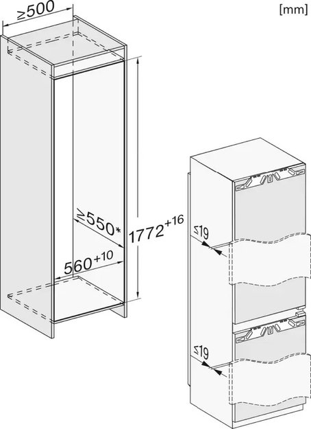 Встраиваемый холодильник Miele KFN 7774 D с дефектом на корпусе, с витрины (фото 13) Встраиваемый холодильник Miele KFN 7774 D с дефектом на корпусе, с витрины (preview 13)