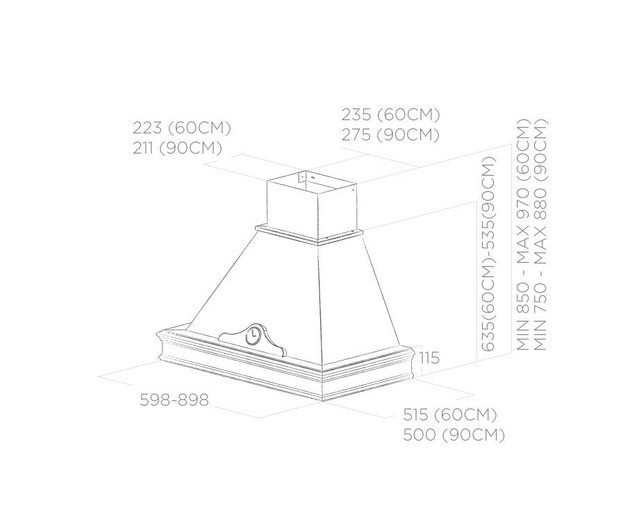 Вытяжка Elica ORETTA WH/A/60 T.GREZZO (фото 5) Вытяжка Elica ORETTA WH/A/60 T.GREZZO (preview 5)