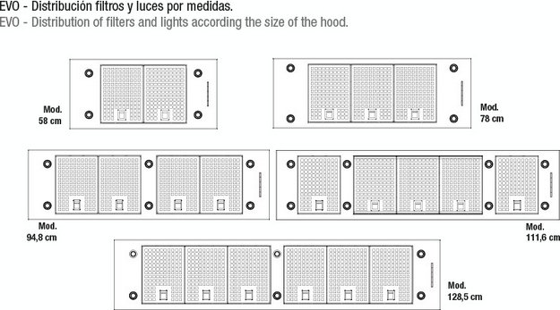 Встраиваемая вытяжка Pando EVO/580 INOX V.1050 ECO PLUS (preview 4)