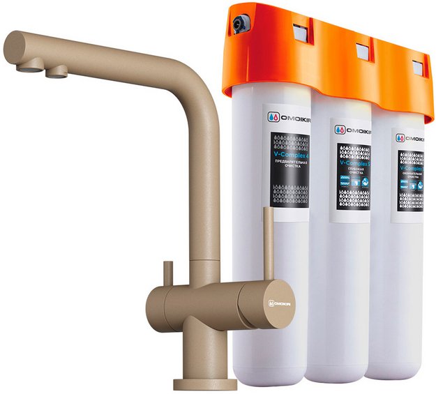 Комплект смесителя Omoikiri NAGANO CA-P + PURE DROP LITE (preview 1)