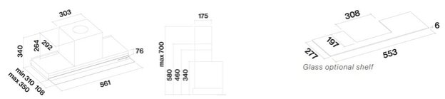 Встраиваемая вытяжка Falmec VIRGOLA NO-DROP TOUCH 60 BLACK (фото 7) Встраиваемая вытяжка Falmec VIRGOLA NO-DROP TOUCH 60 BLACK (preview 7)