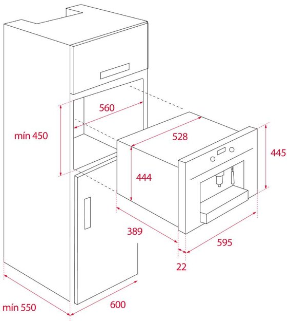 Встраиваемая кофемашина Teka CLC 855 GM STEAM GREY (фото 8) Встраиваемая кофемашина Teka CLC 855 GM STEAM GREY (preview 8)