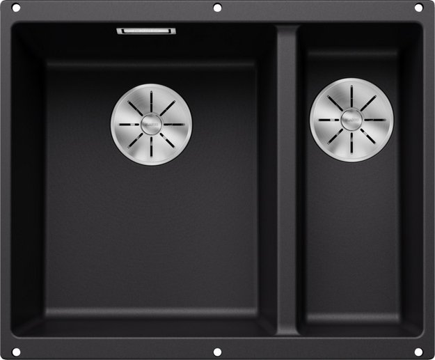 Мойка BLANCO SUBLINE 340/160-U Silgranit черный, чаша слева (preview 1)