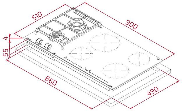 Варочная панель Teka HYBRID JZC 96324 ABN BLACK (фото 10) Варочная панель Teka HYBRID JZC 96324 ABN BLACK (preview 10)