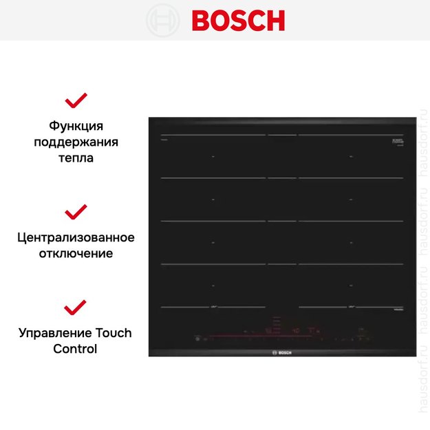 Индукционная варочная панель Bosch PXY 675 DC5Z (фото 4) Индукционная варочная панель Bosch PXY 675 DC5Z (preview 4)
