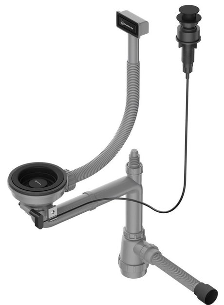 Арматура для одночашевых моек с прямоугольным переливом Omoikiri WK-1-GB-A (фото 1) Арматура для одночашевых моек с прямоугольным переливом Omoikiri WK-1-GB-A (preview 1)