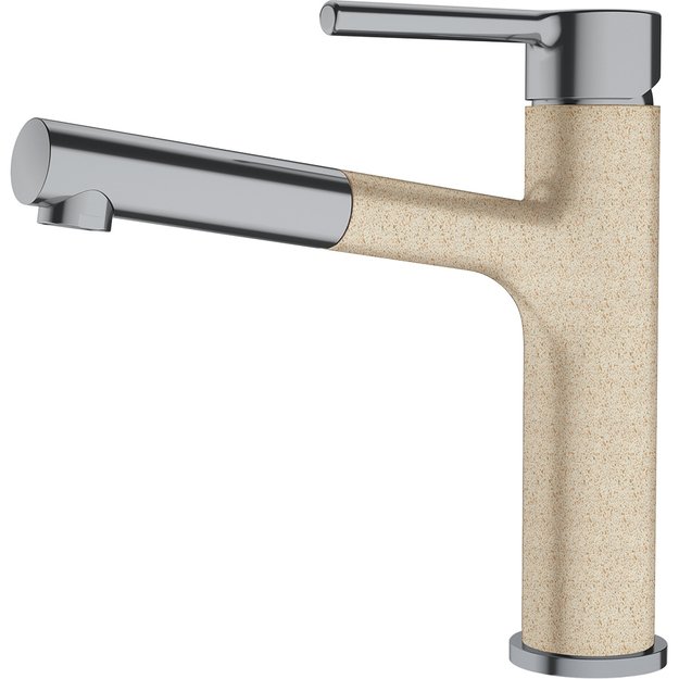 Смеситель Franke Centro с выдвижным шлангом оптика стали/бежевый (фото 1) Смеситель Franke Centro с выдвижным шлангом оптика стали/бежевый (preview 1)