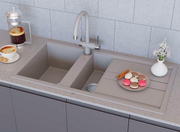 Мойка Omoikiri Kitagawa 100-2 WH (preview 2)