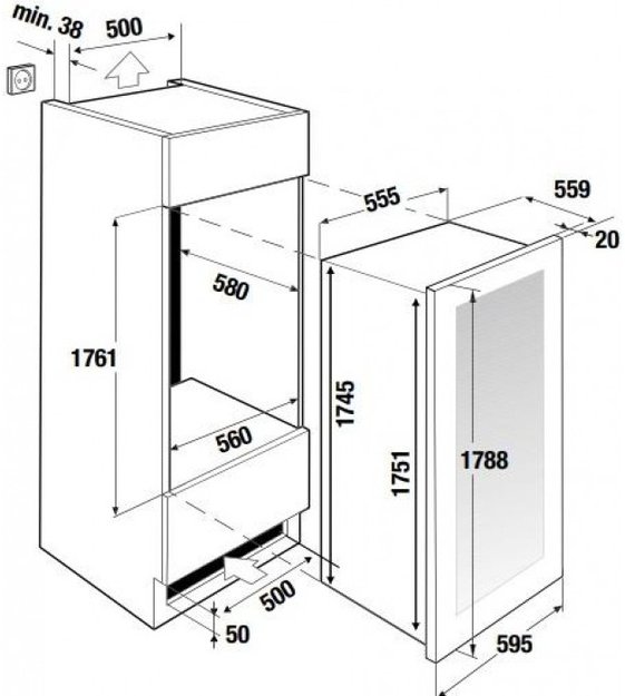 Встраиваемый холодильник для вина Kuppersbusch FWK 8850.0 S7 (фото 4) Встраиваемый холодильник для вина Kuppersbusch FWK 8850.0 S7 (preview 4)