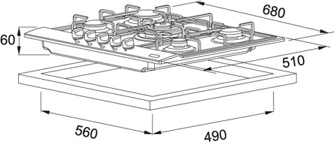 Независимая варочная панель Franke FHL 704 4G XS C (фото 2) Независимая варочная панель Franke FHL 704 4G XS C (preview 2)