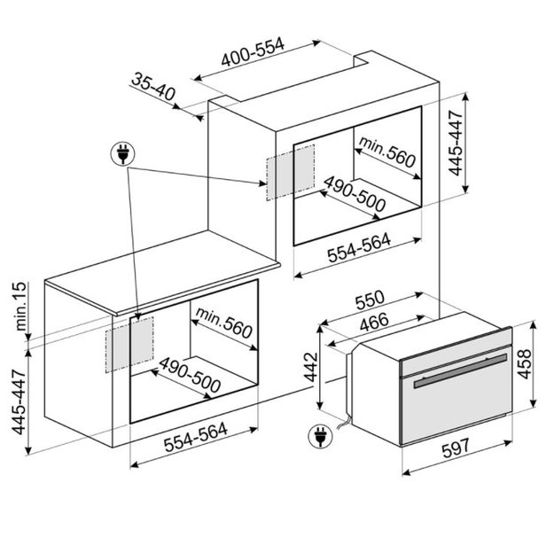 Духовой шкаф комбинированный с пароваркой Smeg SF4604PVCNX1 (preview 11)
