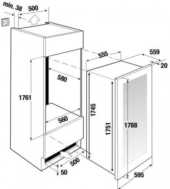 Встраиваемый холодильник для вина Kuppersbusch FWK 8850.0 S3 (фото 4) Встраиваемый холодильник для вина Kuppersbusch FWK 8850.0 S3 (preview 4)
