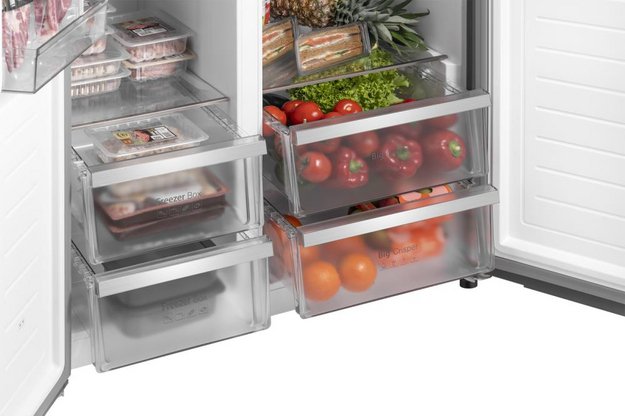 Отдельностоящий холодильник с инвертором и подачей воды Weissgauff WSBS 590 Inverter NoFrost Water Dispenser Grey (preview 12)