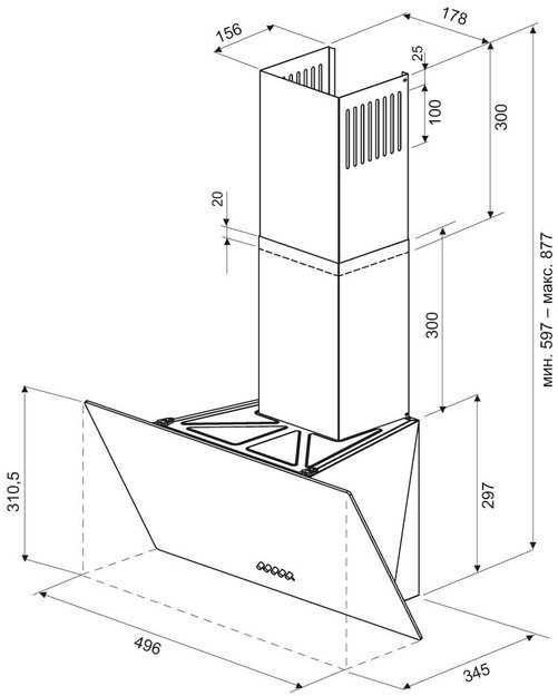Вытяжка Krona JINA 500 WHITE PB (фото 12) Вытяжка Krona JINA 500 WHITE PB (preview 12)