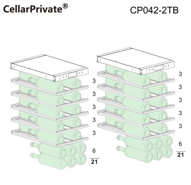 Встраиваемый под столешницу винный шкаф CellarPrivate CP042-2TB (фото 10) Встраиваемый под столешницу винный шкаф CellarPrivate CP042-2TB (preview 10)