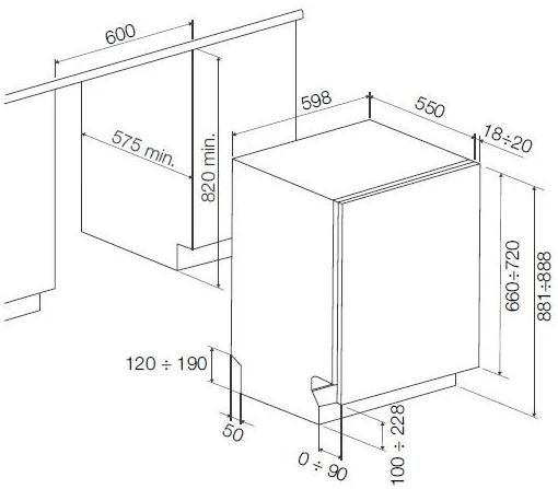 Встраиваемая посудомоечная машина Fulgor Milano FDW 82103 (фото 4) Встраиваемая посудомоечная машина Fulgor Milano FDW 82103 (preview 4)