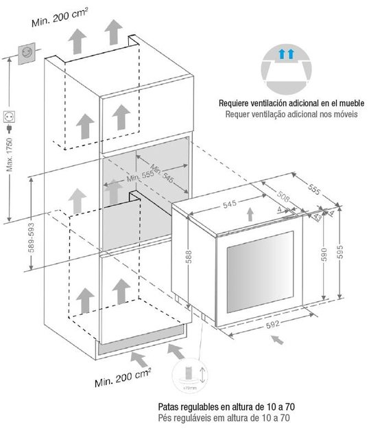 Встраиваемый винный шкаф Pando PVMA 60-25 PAL (фото 3) Встраиваемый винный шкаф Pando PVMA 60-25 PAL (preview 3)