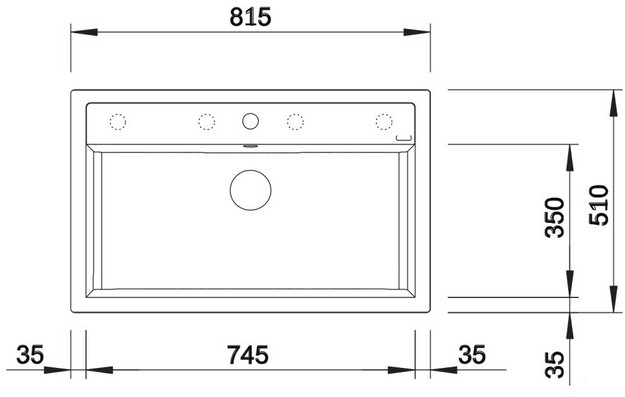 Мойка BLANCO DALAGO 8 Silgranit черный, клапан-автомат (preview 3)