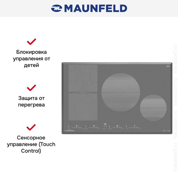 Индукционная варочная панель Maunfeld CVI804SFLGR Inverter (preview 7)