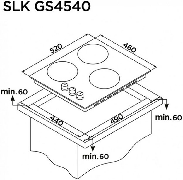 Газовая варочная панель Schaub Lorenz SLK GS4540 (preview 7)