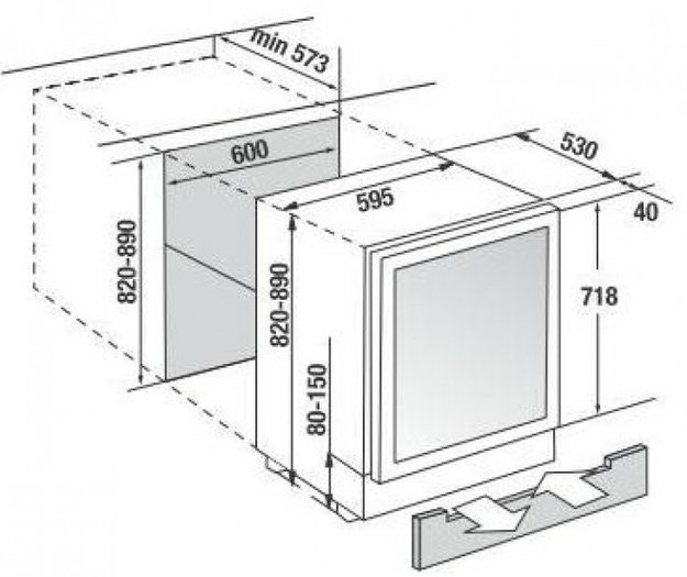Встраиваемый холодильник для охлаждения вина Kuppersbusch FWKU 1800.0 S7 (фото 4) Встраиваемый холодильник для охлаждения вина Kuppersbusch FWKU 1800.0 S7 (preview 4)