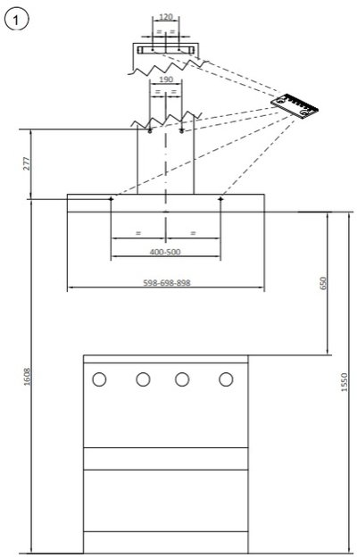 Вытяжка Pando P-823/70 IX V.850 SEC (фото 3) Вытяжка Pando P-823/70 IX V.850 SEC (preview 3)