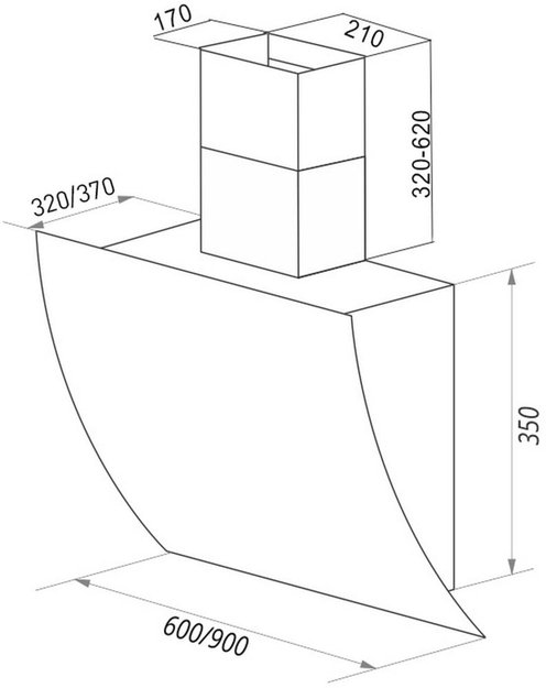 Кухонная вытяжка MAUNFELD Sky Star Push 60 черный (фото 2) Кухонная вытяжка MAUNFELD Sky Star Push 60 черный (preview 2)