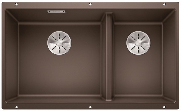 Мойка Blanco SUBLINE 430/270-U с отводной арматурой InFino® кофе (фото 1) Мойка Blanco SUBLINE 430/270-U с отводной арматурой InFino® кофе (preview 1)