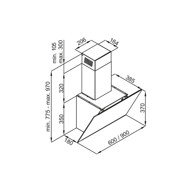Кухонная вытяжка MAUNFELD Aurora 90 белый матовый (фото 2) Кухонная вытяжка MAUNFELD Aurora 90 белый матовый (preview 2)