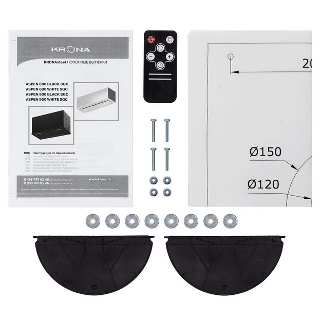 Встраиваемая вытяжка KRONA ASPEN 600 BLACK SGC (preview 14)