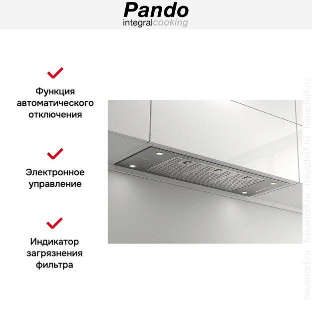 Встраиваемая вытяжка Pando EVO/580 INOX V.1050 ECO PLUS (preview 6)