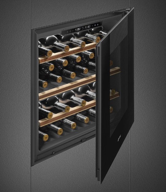 Встраиваемый холодильный шкаф для вина Smeg CVI129B3 (фото 4) Встраиваемый холодильный шкаф для вина Smeg CVI129B3 (preview 4)