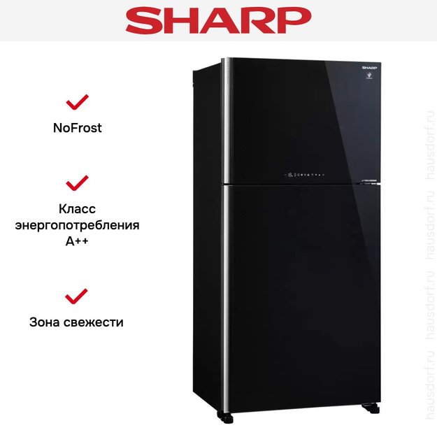 Двухкамерный холодильник Sharp SJ-XG 60 PGBK (фото 2) Двухкамерный холодильник Sharp SJ-XG 60 PGBK (preview 2)