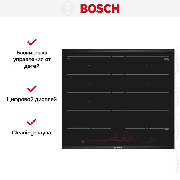 Индукционная варочная панель Bosch PXY 675 DC5Z (фото 3) Индукционная варочная панель Bosch PXY 675 DC5Z (preview 3)