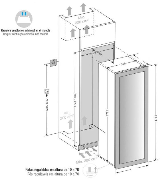 Встраиваемый винный шкаф Pando PVMAP 178-112 PAL (фото 3) Встраиваемый винный шкаф Pando PVMAP 178-112 PAL (preview 3)