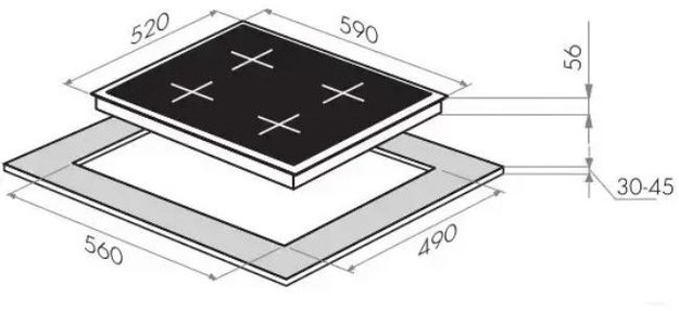 Индукционная варочная панель MAUNFELD MVI59.2FL-BK (фото 12) Индукционная варочная панель MAUNFELD MVI59.2FL-BK (preview 12)