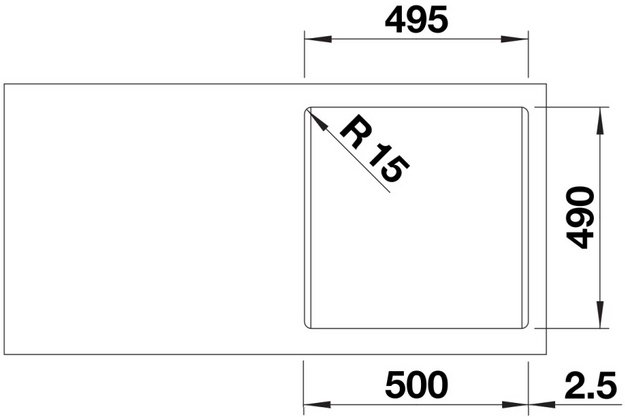 Мойка BLANCO NAYA 5 Silgranit черный (preview 3)
