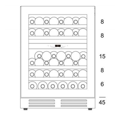 Винный шкаф Dunavox DAU-45.125DB.TO (фото 3) Винный шкаф Dunavox DAU-45.125DB.TO (preview 3)