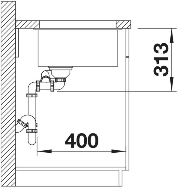 Мойка BLANCO SUBLINE 340/160-U Silgranit белый, чаша слева (фото 4) Мойка BLANCO SUBLINE 340/160-U Silgranit белый, чаша слева (preview 4)