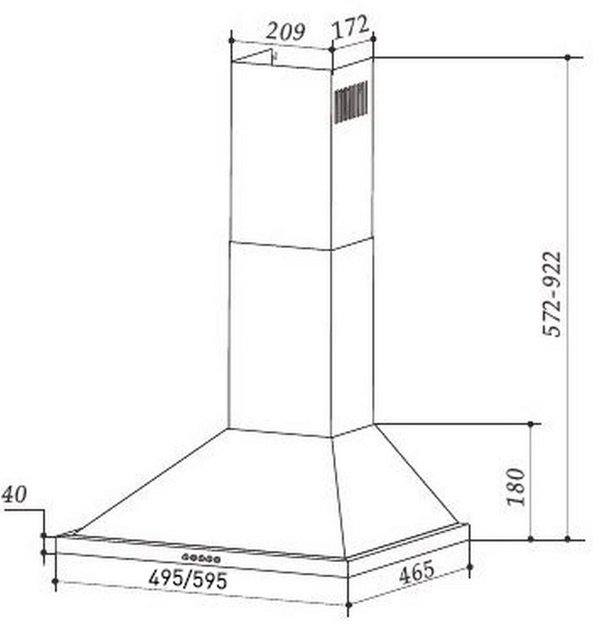 Кухонная вытяжка MAUNFELD Line T 60 нержавеющая сталь (фото 5) Кухонная вытяжка MAUNFELD Line T 60 нержавеющая сталь (preview 5)